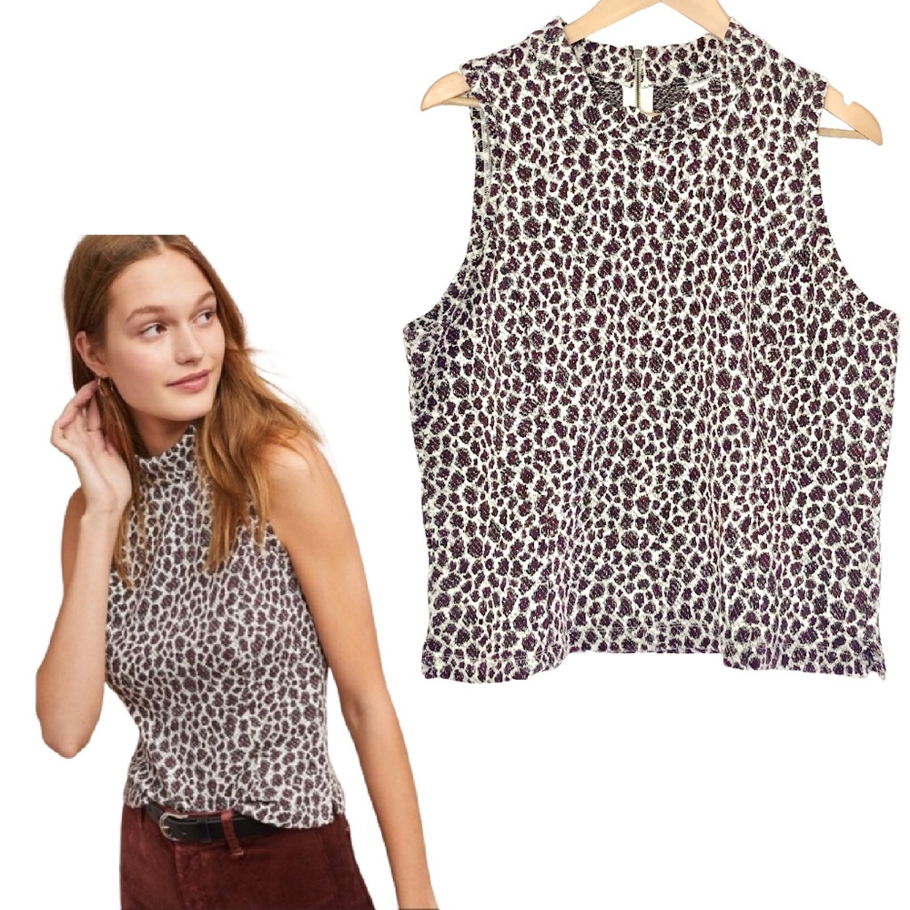 Anthropologie Akemi + Kin NEW WITH TAGS Metallic Sweater Sleeveless Top XL